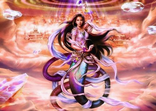 女娲最可怕的图 女娲吓人的图片人头蛇身
